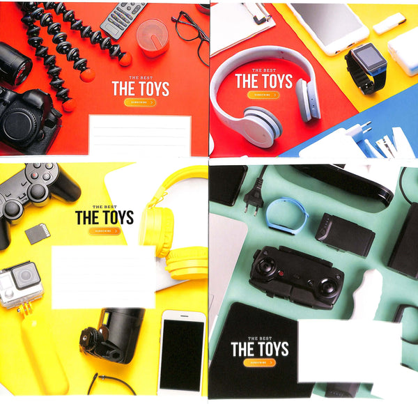 Cuaderno de cuadros 18 hojas / diferentes motivos en la cubierta/