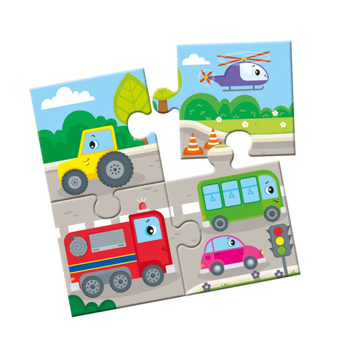 Libro para colorear-puzzle acuático reutilizable. Coches divertidos - 9789667615130