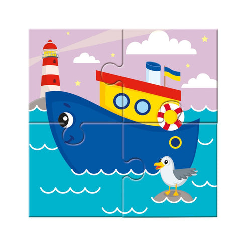 Libro para colorear-puzzle acuático reutilizable. Coches divertidos - 9789667615130