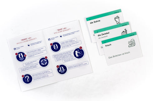 Картки для вивчення слів, рівень нижче середнього. Німецька А2