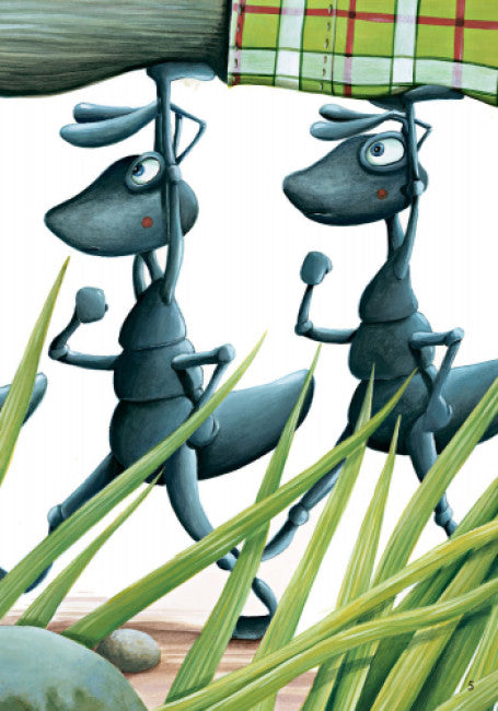 Stig y Lumi de visita en casa de las hormigas