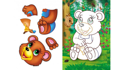 Аплікації для малят. Вовк