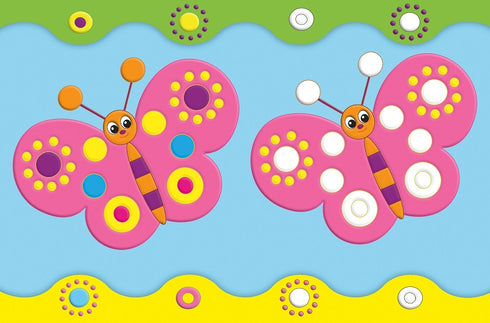 Pegatinas educativas para bebés. Mariposa