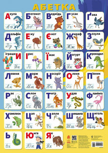 Carteles educativos. Abecedario (edición ucraniana)
